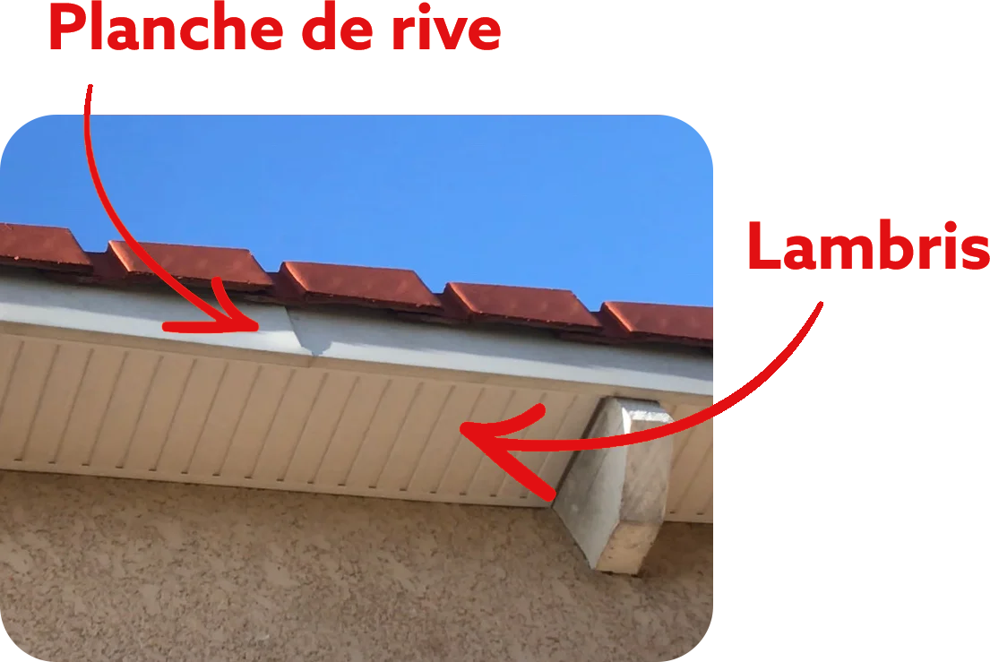 planche de rive lambris toiture